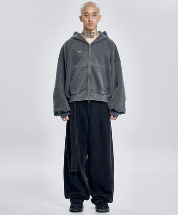 24FW Oversized Washed Denim Pants